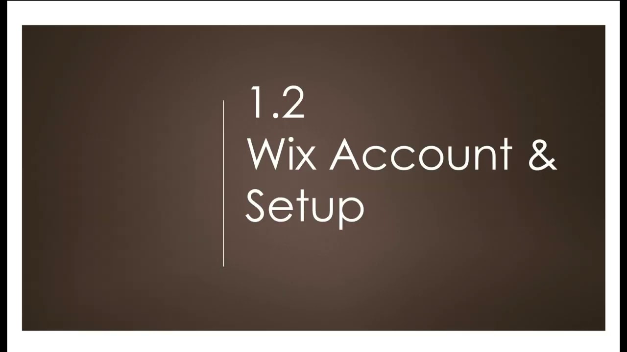 WiX Account and Professional Site Pages