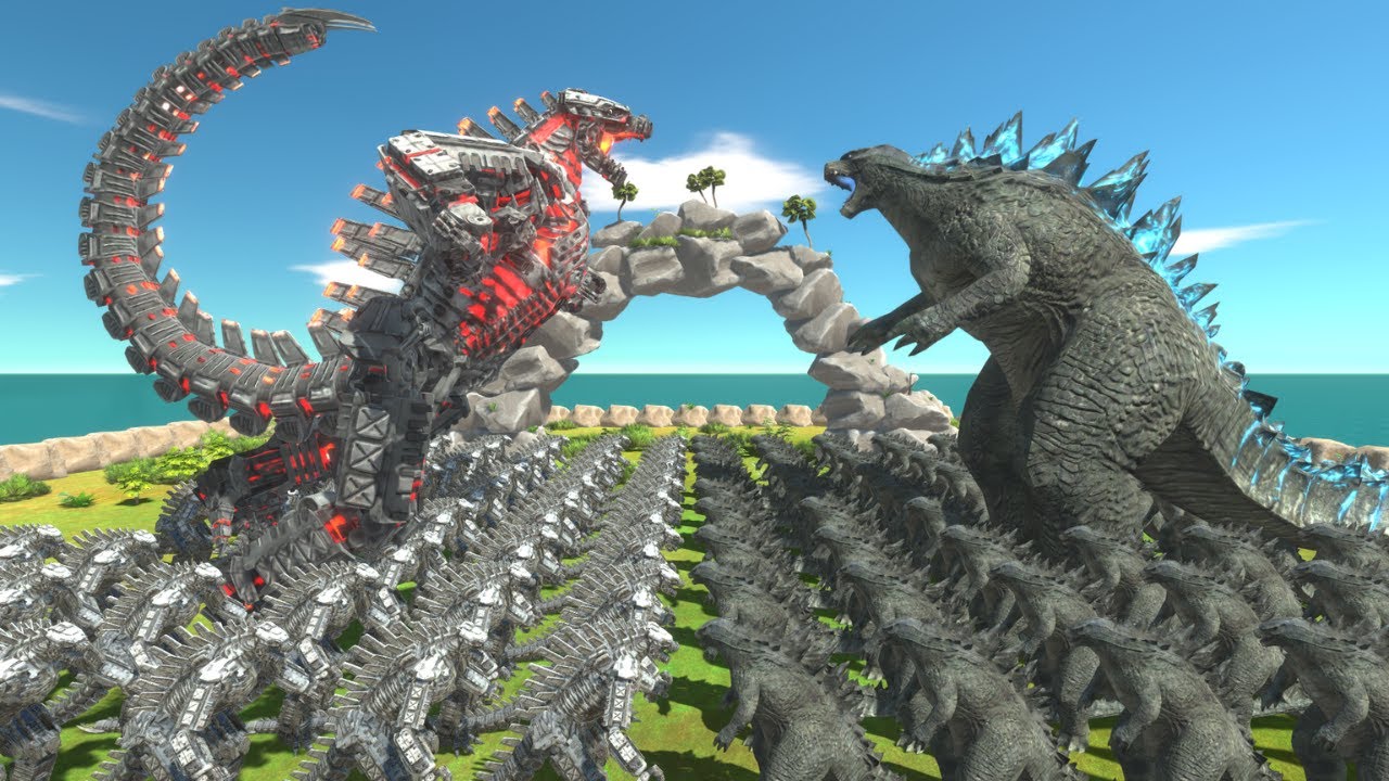 Godzilla Roar Rampage! Mechagodzilla 2021 vs Godzilla 2014 - Animal Revolt Battle Simulator