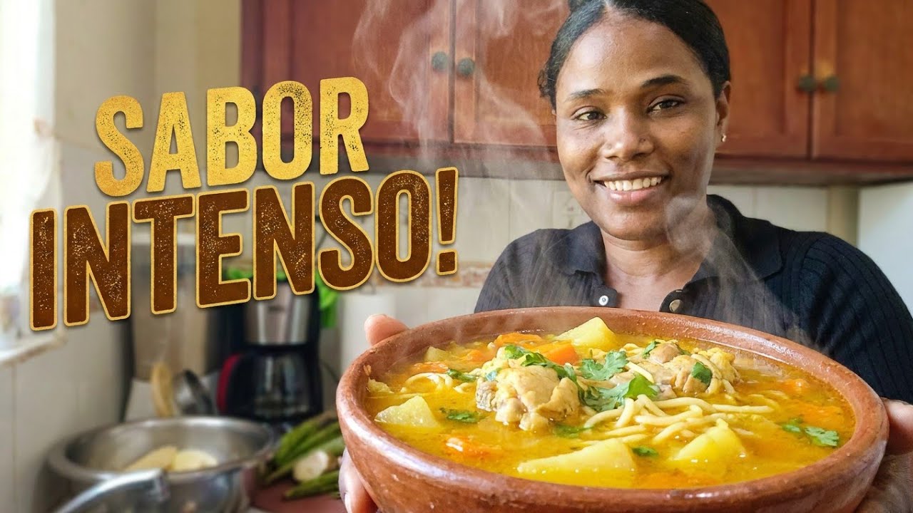 🇩🇴SOPA DE GALLINA con una Dominicana 😋
