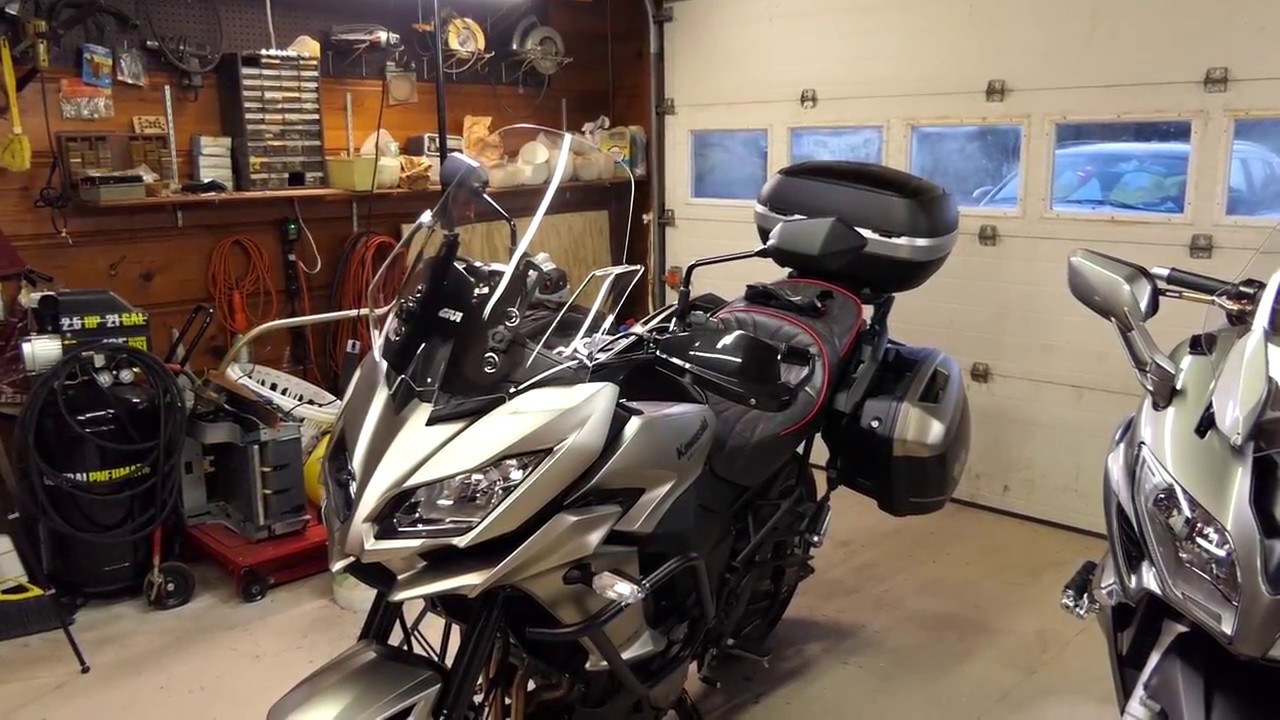 Cutting down the windshield on the kawasaki versys 1000
