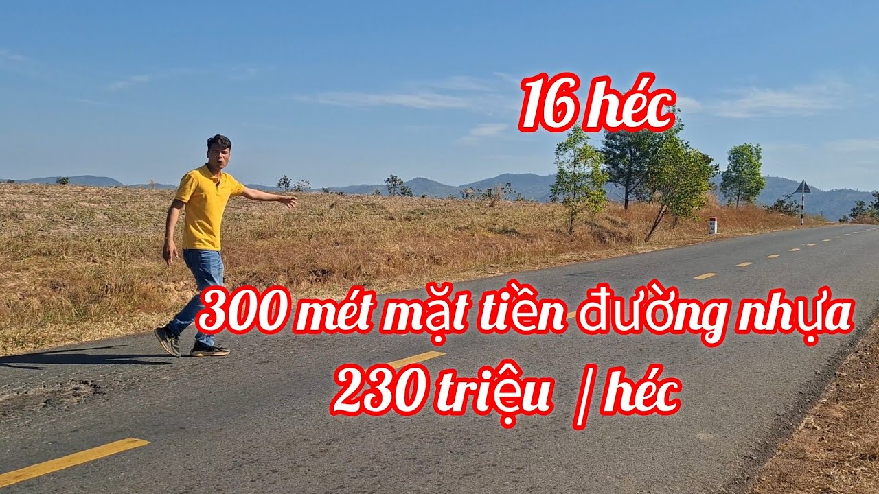 (376) Quá rẻ 300 mét mặt đường nhựa,16 héc đất thích hợp trồng rau màu easúp Đăk lắc 