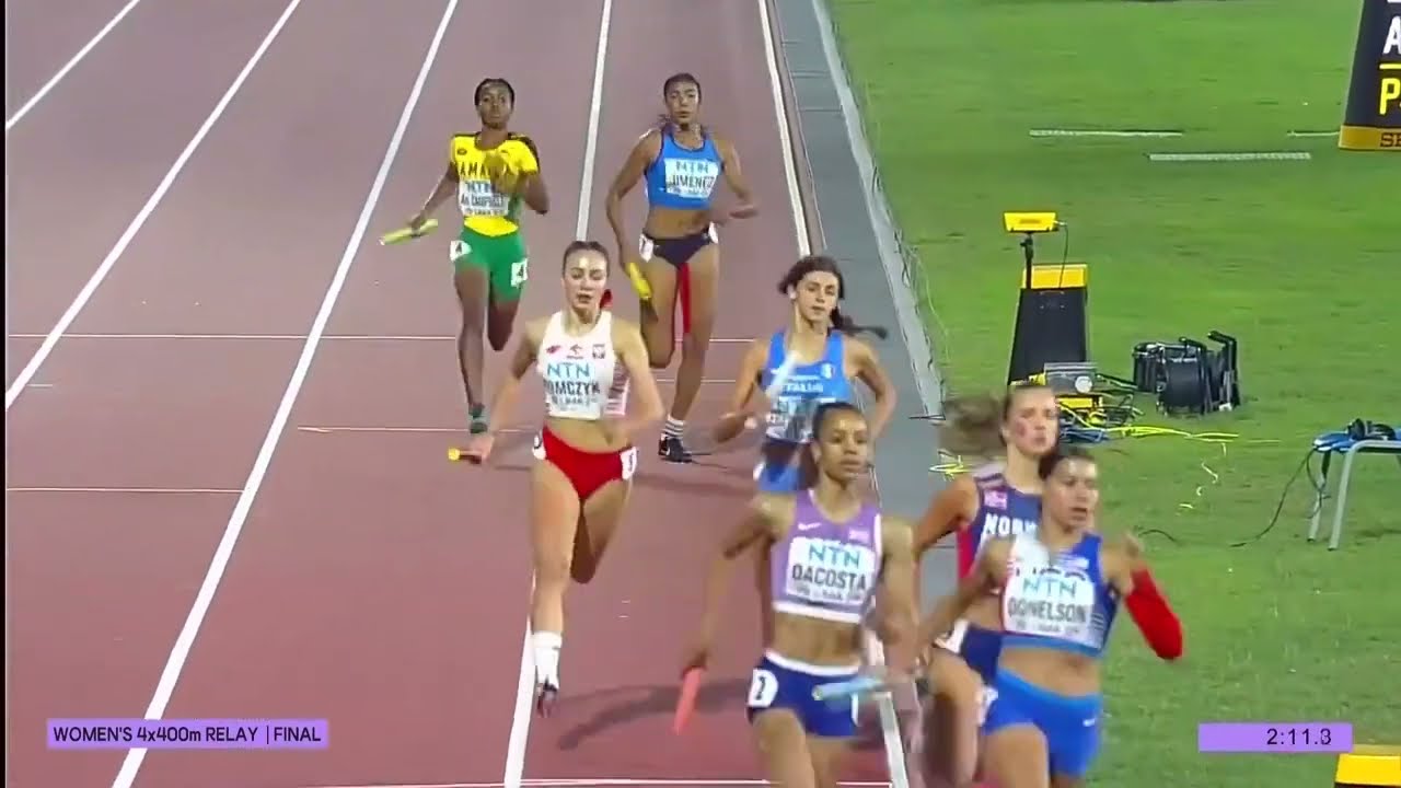 Women's 4x400m Final, World U20 #worldathleticsu20 #4x400m #olympicathletics