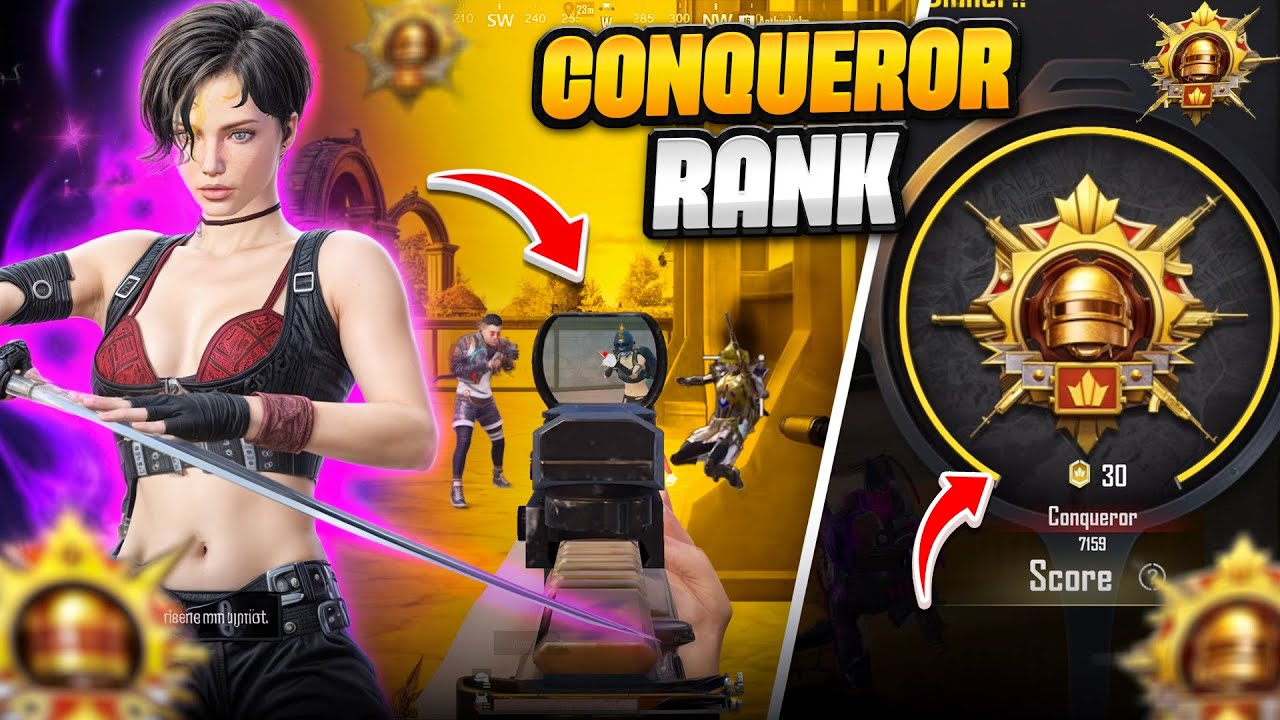 Top 400 Rank Match 🔥 Solo Vs Squad Rush Gameplay In Conqueror Rank !