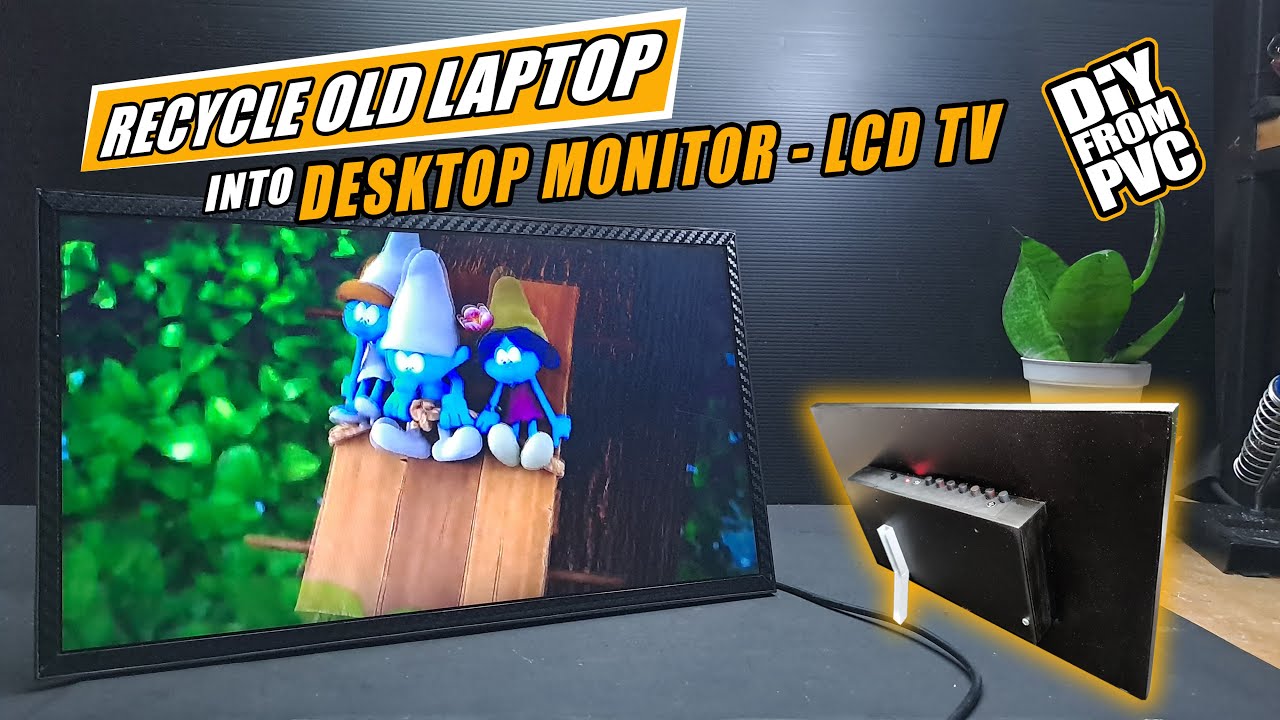 Membuat LCD Monitor TV Dari Laptop Bekas | LCD Monitor from Broken Laptop |LCD TV from Broken Laptop
