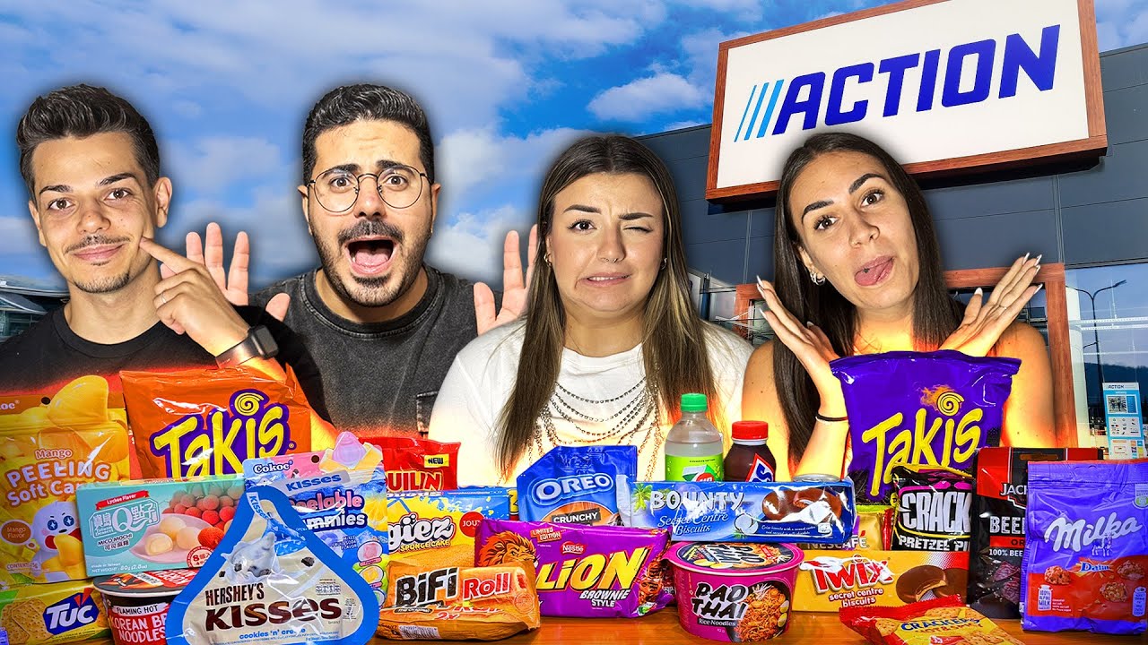 Assaggiamo gli SNACK più STRANI di ACTION con Rocco e Jessica! 😱😂