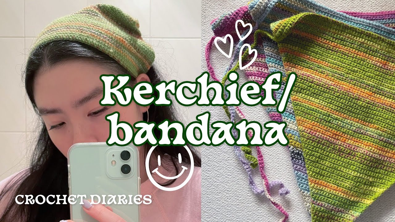 Crochet how-to: Simple BANDANA tutorial ✷ Beginner friendly KERCHIEF