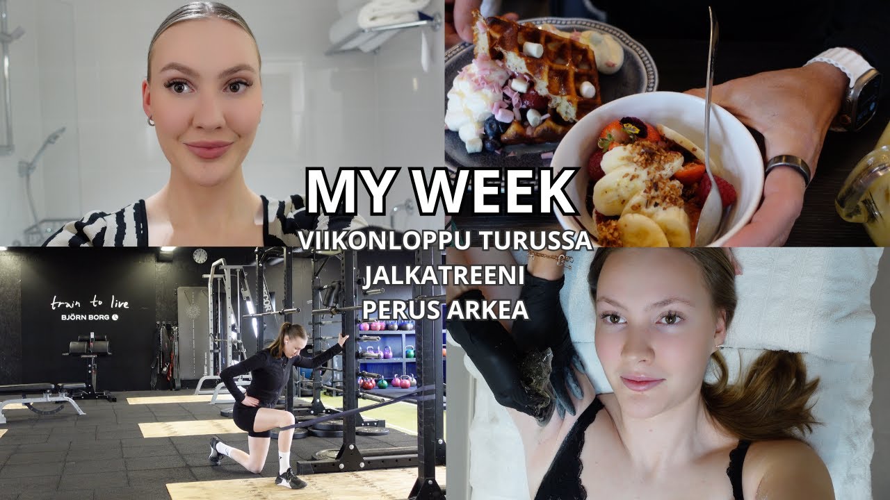 MY WEEK VLOGI: Pitkä ja tapahtumarikas viikko!, Turku ravintolat, pakara-etureisi treeni ja muuta