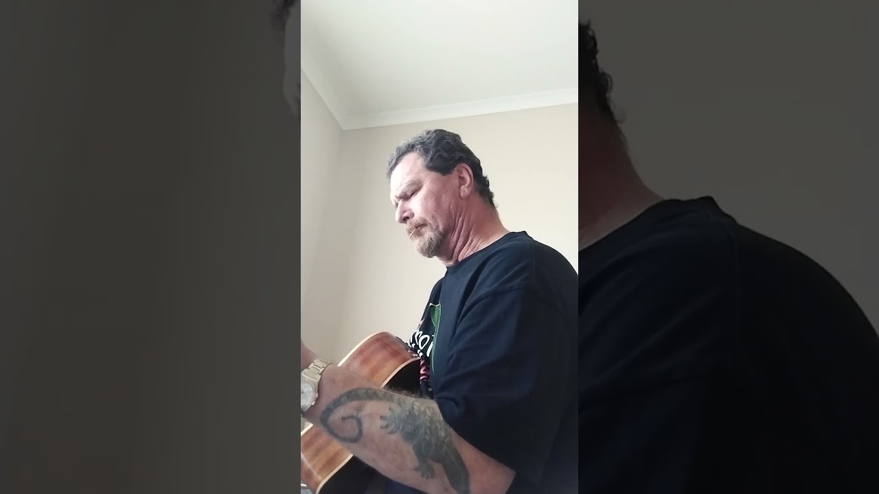 metal voicing and slapback acoustic electric guitar.