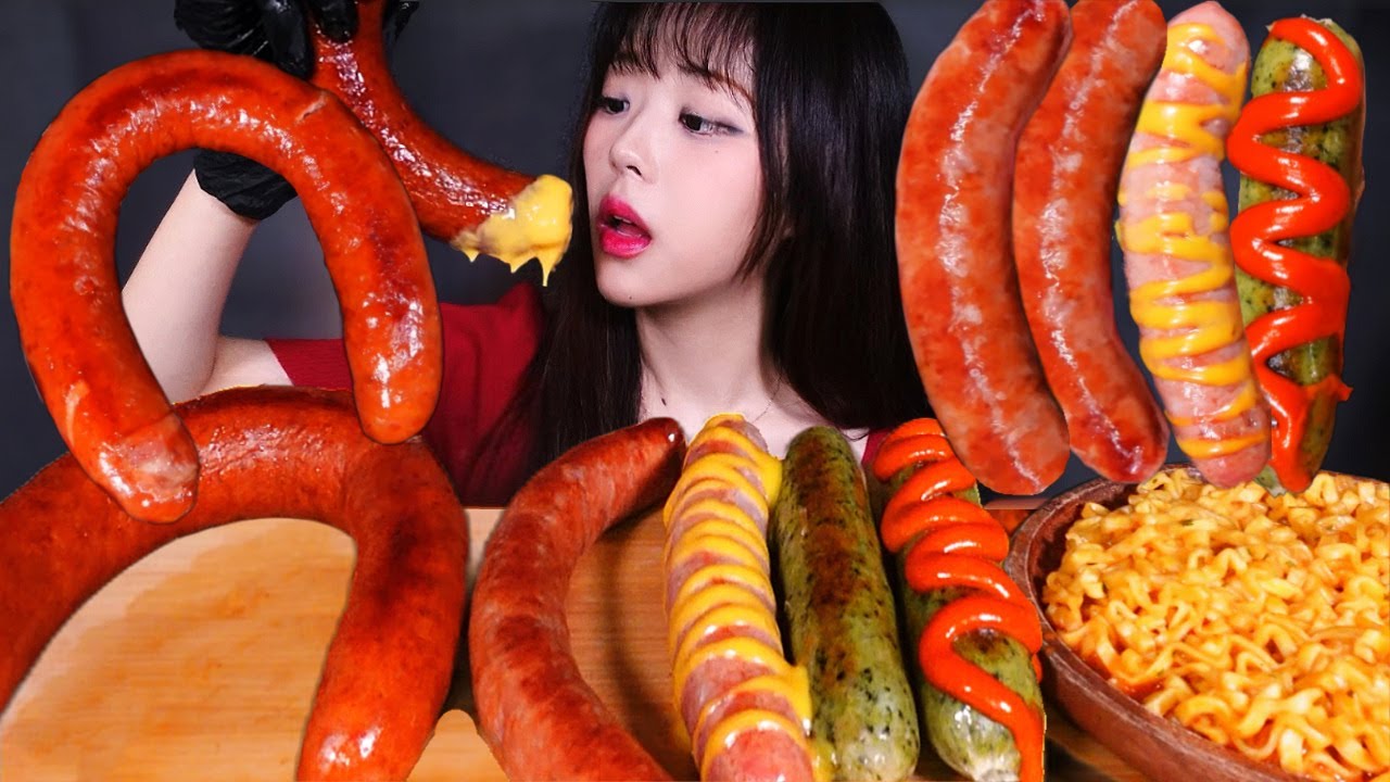 뽀독탱글 소세지 파티에 초대합니다🌭킬바사 청양소세지 까르보불닭 먹방 리얼사운드 KIELBASA SAUSAGES BULDAK CHEESE SAUCE MUKBANG ASMR