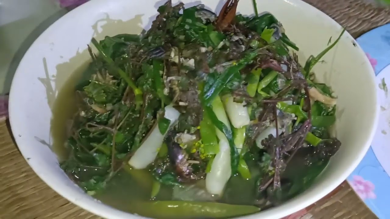 แกงเขียดน้อยใส่จิหรีดใครเคยกินแบบนี้บ้าง มาเด้อๆรอบดึกๆ