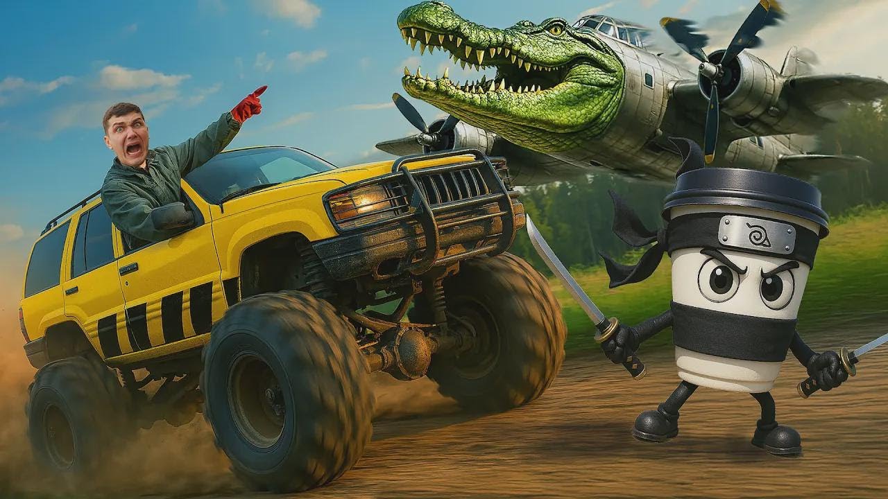 MONSTER TRUCK vs BOMBARDIRO KROKODILO ! Qui a-t-on trouvé dans la forêt ?