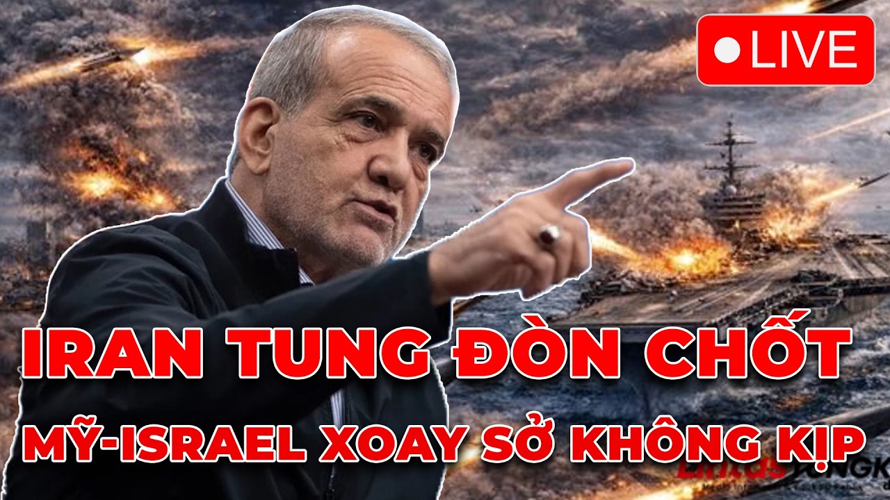 🔴Trực tiếp: Mỹ- Israel nghẹt thở chống đỡ trước tên lửa Iran