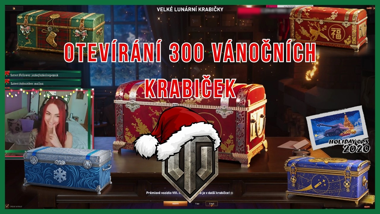 World of Tanks Otevírání 300 Vánočních krabiček (záznam ze streamu)