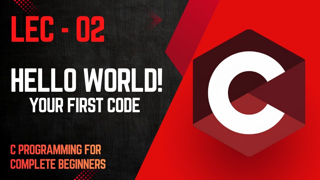 02- Your first program (Hello World!) | C programming for beginners