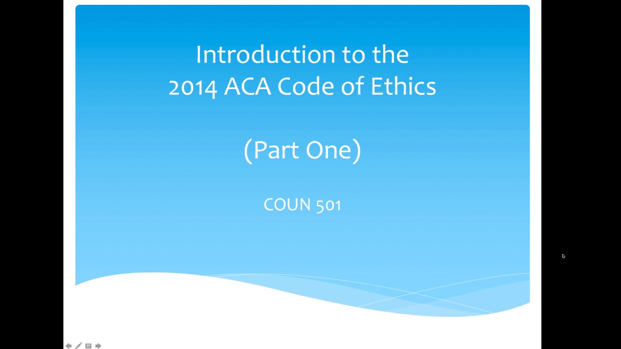 2014 ACA Code of Ethics Overview (Part 1) | A Favorite Ethics Series with Dr. Michael Jones