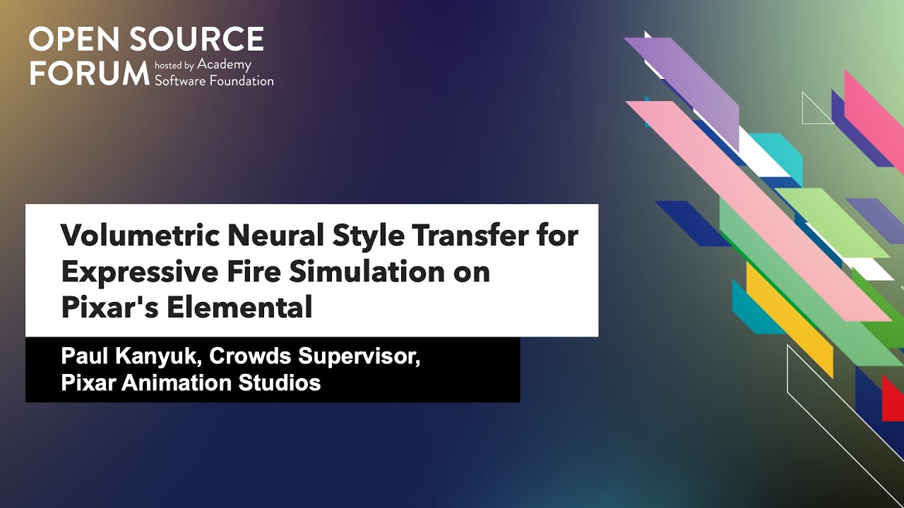 Volumetric Neural Style Transfer for Expressive Fire Simulation on Pixar's Elemental - Paul Kanyuk