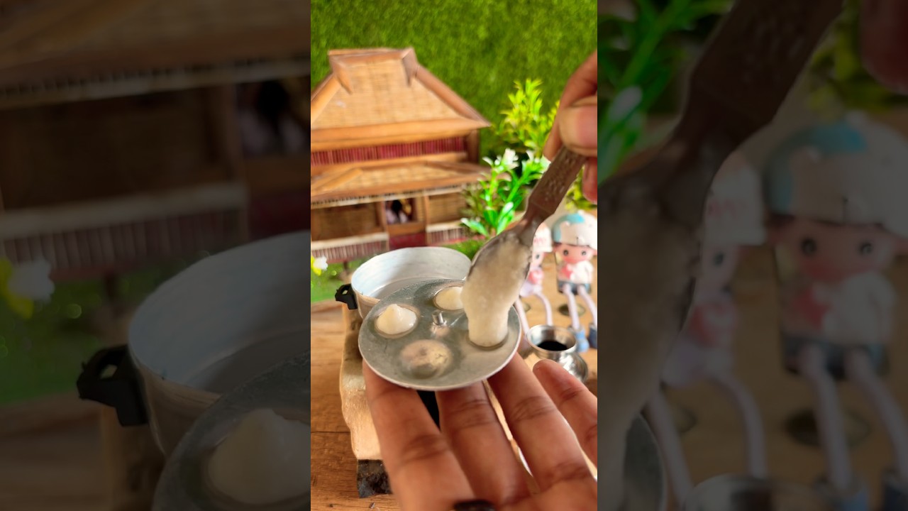 “Miniature South Indian Breakfast 🥥 | Idli Sambar & Chutney” 
