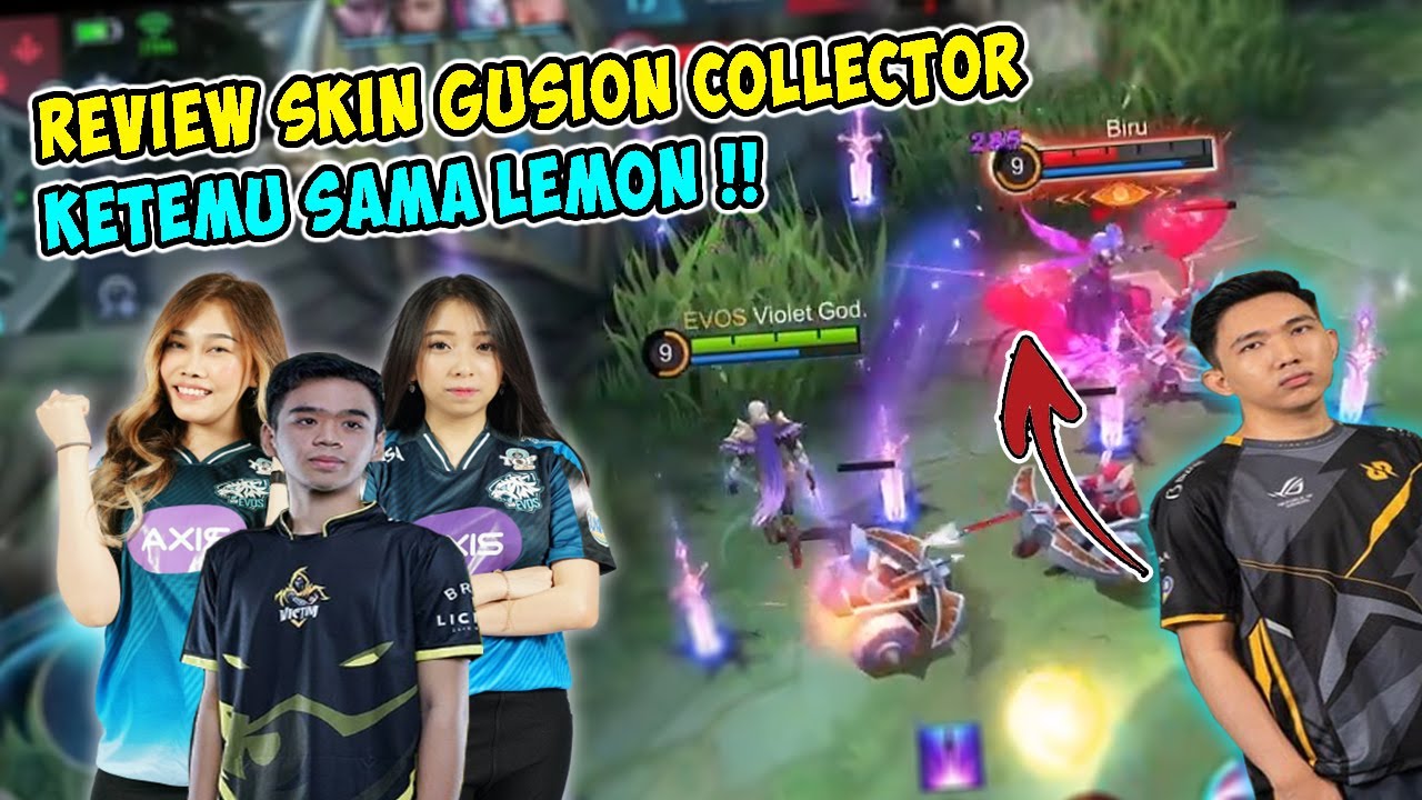 LAGI REVIEW SKIN GUSION KETEMU SAMA LEMON!! ft ( Victim Baymax, Evos Jennie )