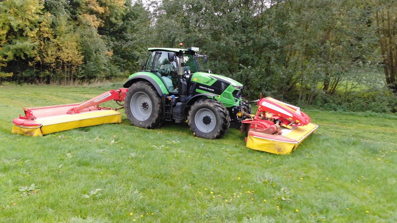 Probfahrt Deutz Fahr 6215 TTV Warrior, Mähen, Gülle fahren und Schwaden