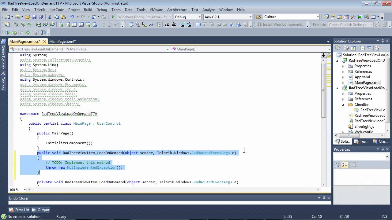 TreeView - Part 3: UI Virtualization and Loading Items on Demand