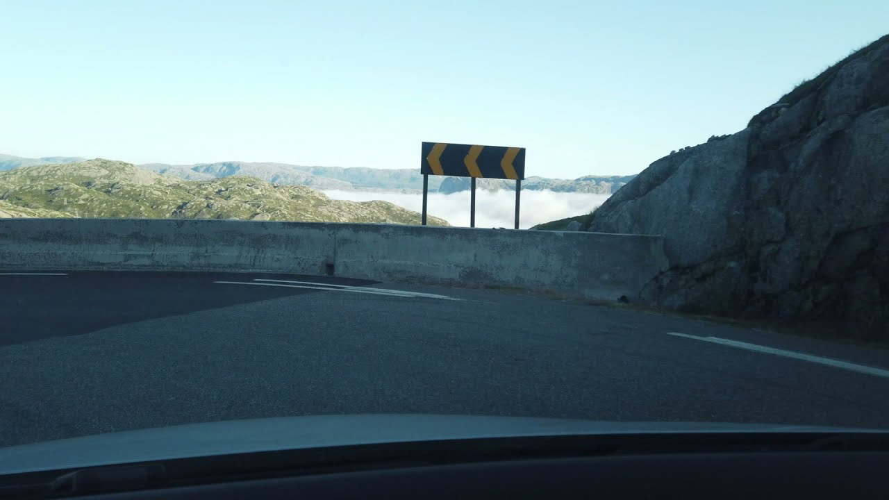 Driving to Lysebotn, Norway