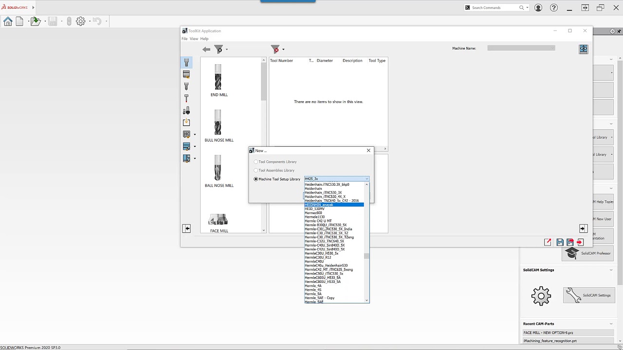 SolidCAM New Tool Table: Importing tools From Previous toot tables to New Tool Table