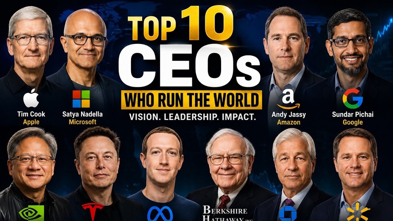 Top 10 Companies CEO in the World 2026 | Most Powerful Business Leaders 🌍💼