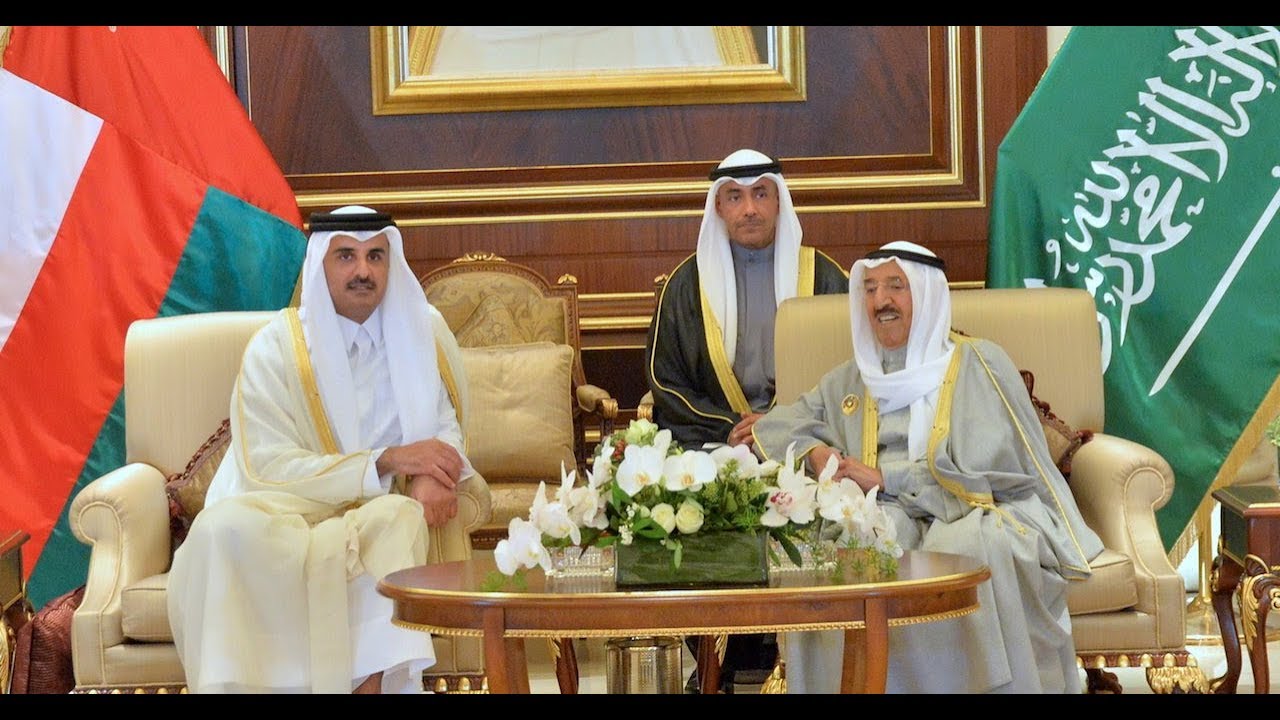 أمير الكويت الشيخ صباح الأحمد الصباح يستقبل أمير قطر الشيخ تميم بن حمد آل ثاني