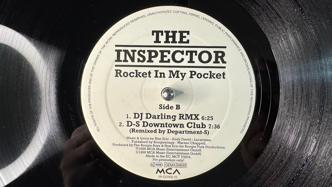The Inspector – Rocket In My Pocket (DJ Darling RMX) - MCA Records – MCT 70204 (1996)