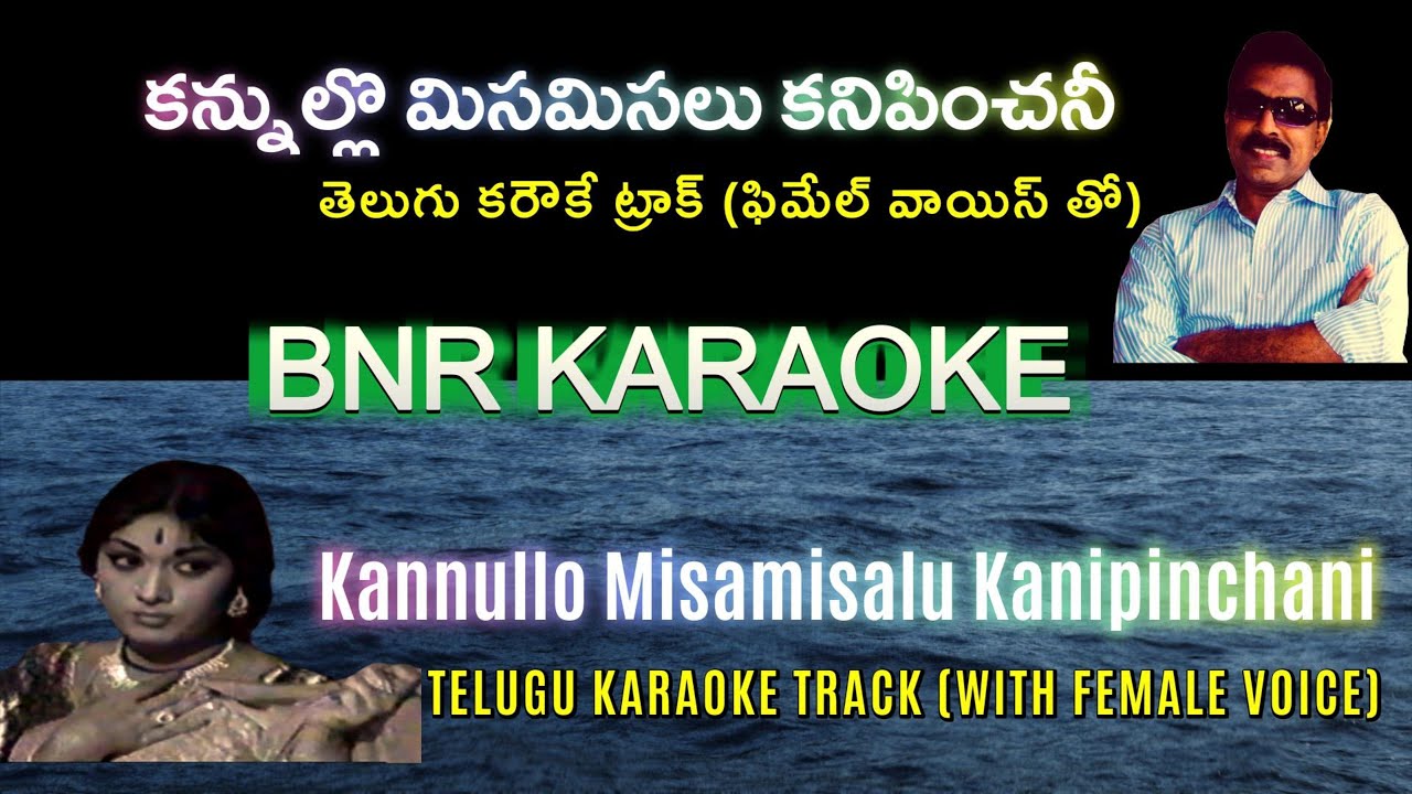 Kannullo Misamisalu Karaoke with Female Voice | Devatha 1965 | Kodandapani | Veeturi |
