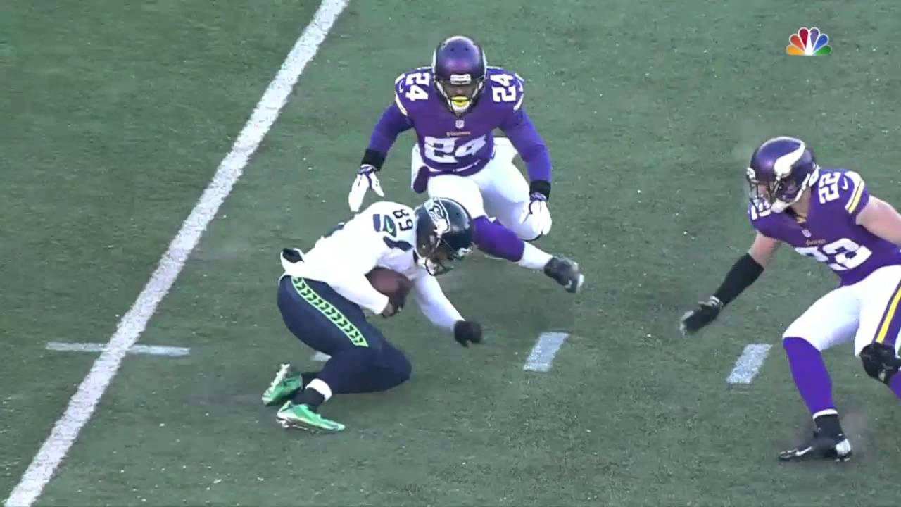 Baldwin Amazing One-Handed Catch! | Seahawks vs. Vikings | 2015 NFC Wild Card Highlights