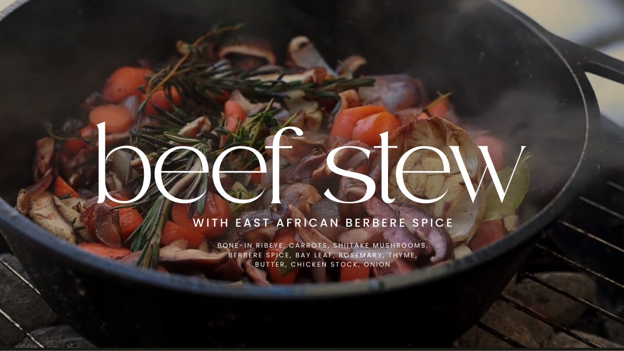 East African-Spiced Beef Stew on the Grill | ASMR Outdoor Cooking