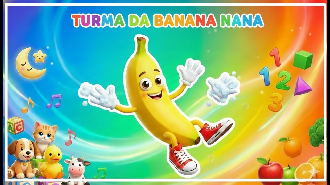 12 Minutos com a Turma da Nana: Aprender o ABC, Cores e Rotinas Divertidas! 🍌✨
