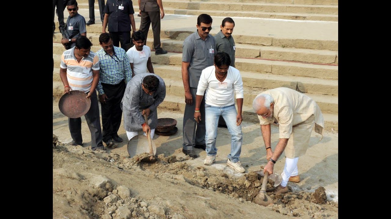 #SwachhBharat: PM Modi launches Clean Ganga Initiative at Assi Ghat, Varanasi