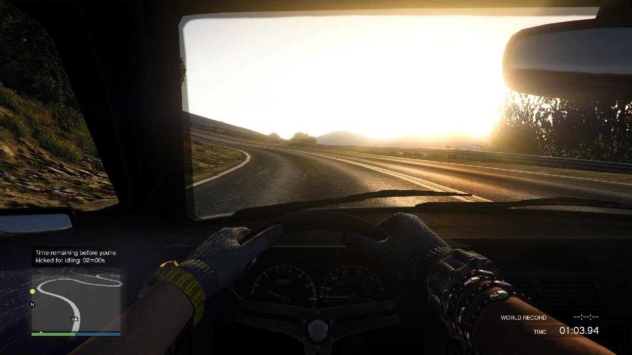 GtaV touge using the futo gtx(ae86) drifting/driving in first person POV, no mods on ps5
