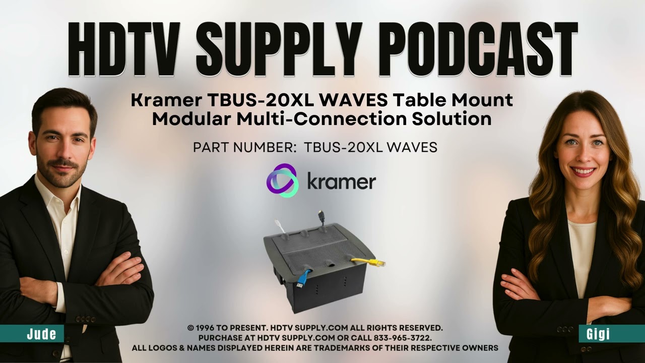 Kramer TBUS-20XL WAVES Table Mount Modular Multi-Connection Solution
