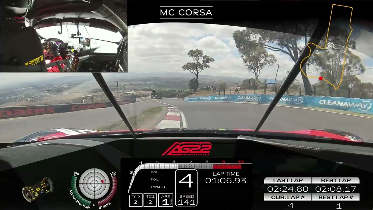Ferrari 296 Challenge on board - Bathurst, Mt Panorama quickest lap