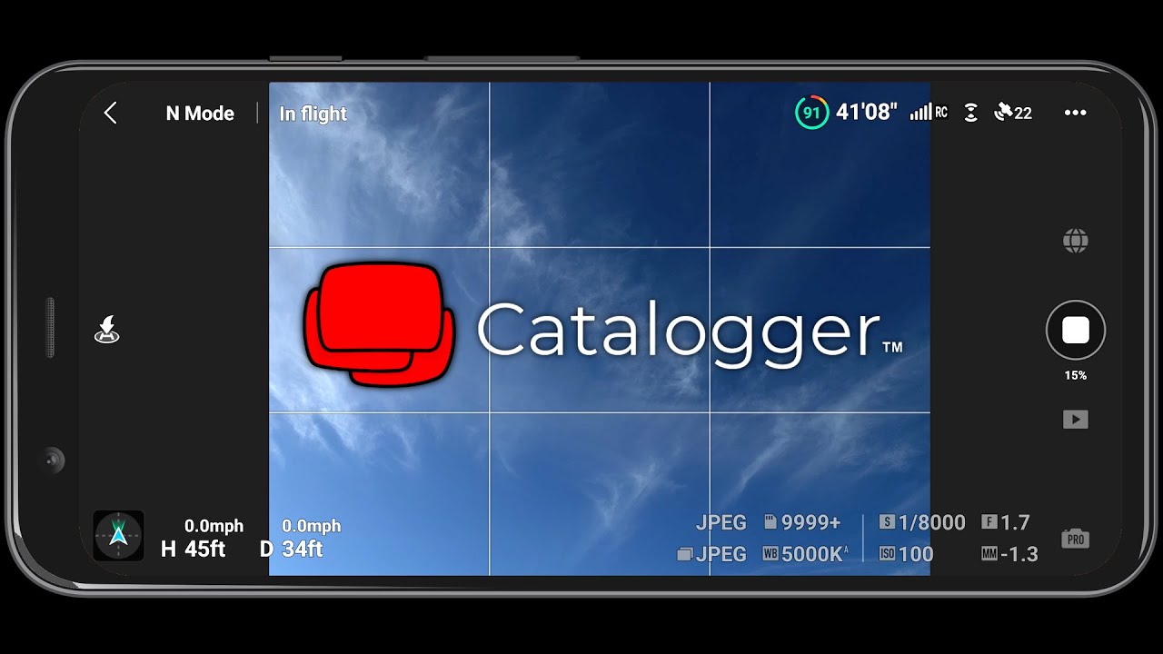 Using DJI's Fly App with Catalogger