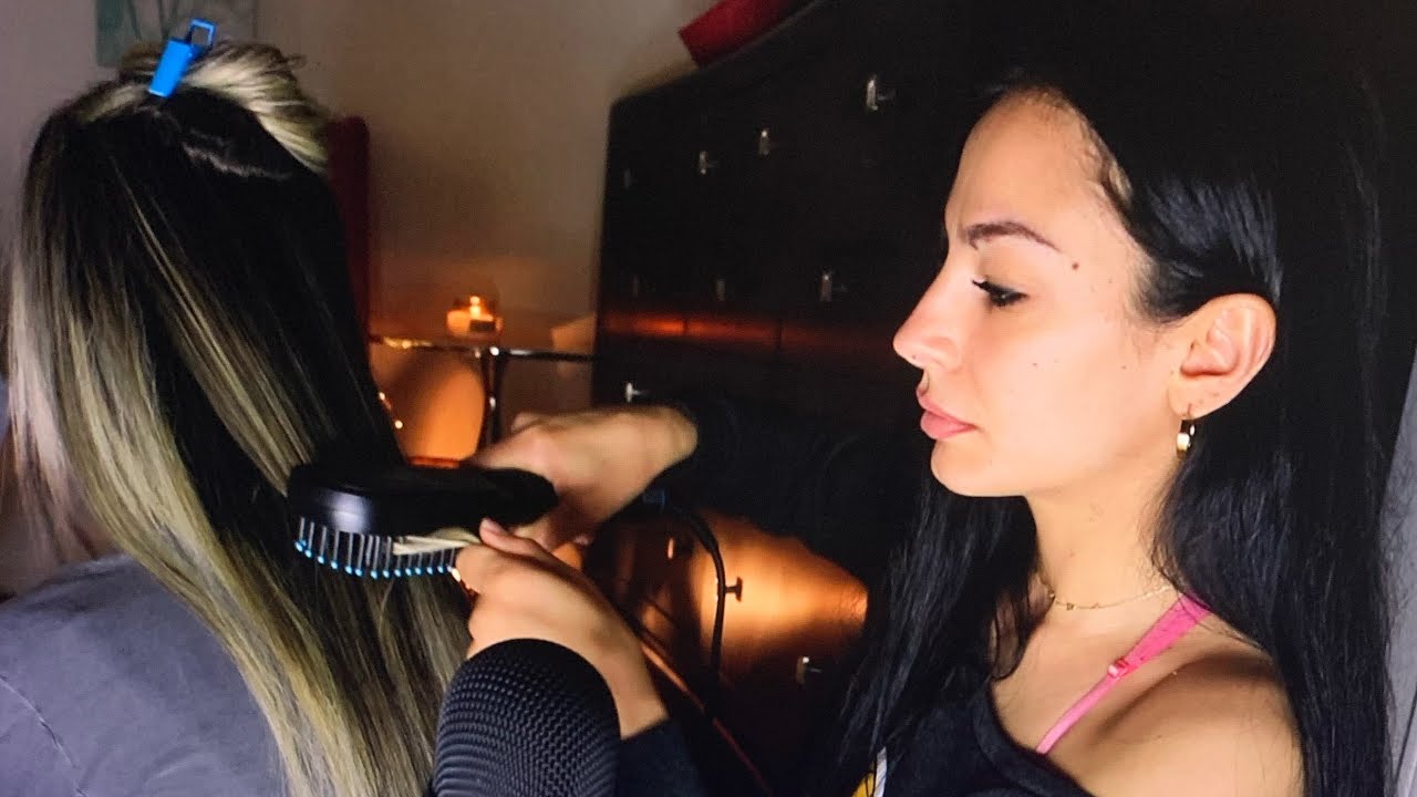ARABIC ASMR| تسريح شعر صديقتي+همس مريح جدا جزيلاً🎀👱‍♀️💆🏻‍♀️