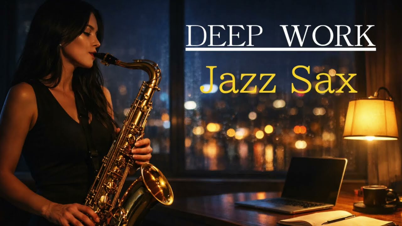 Deep Work Jazz Sax 🎷 Smooth Focus Music for Study & Productivity