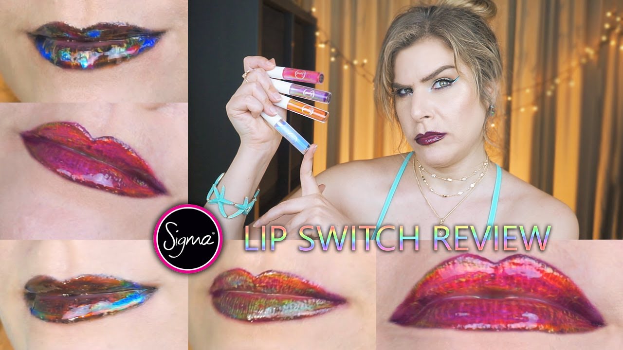In Depth Review of the Sigma Lip Switch Collection! || Holo Lip Gloss?