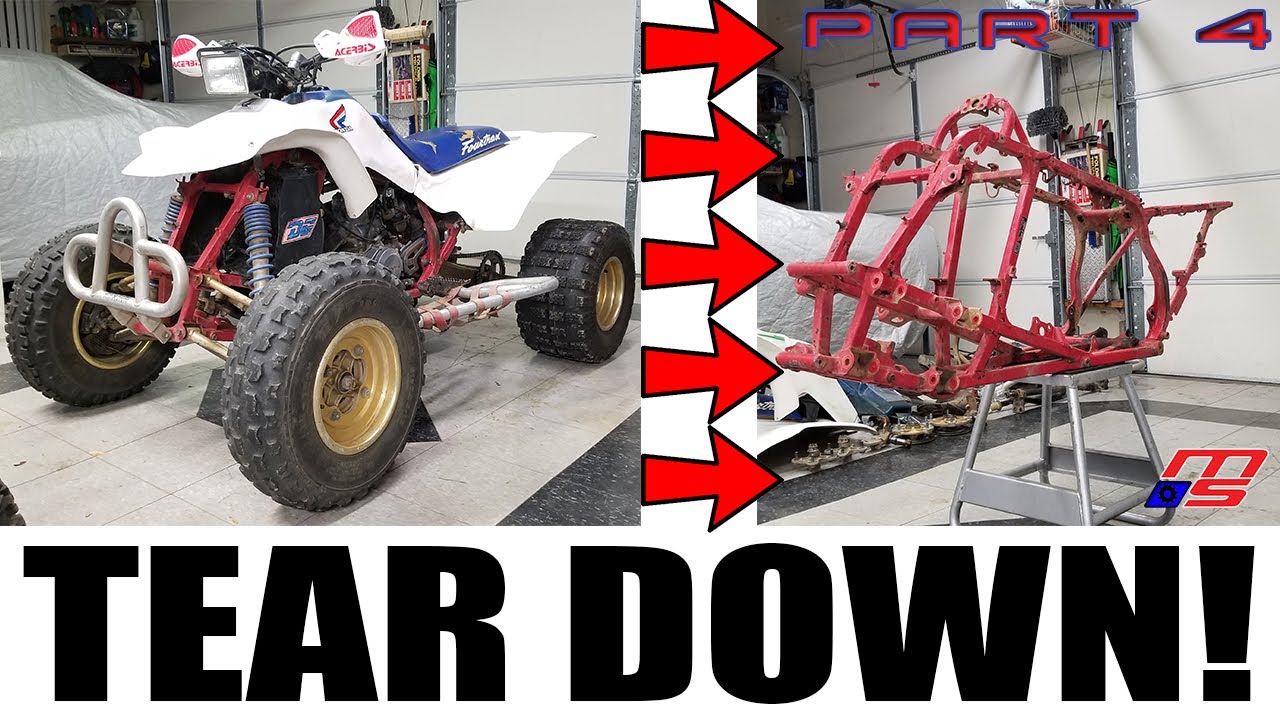 Completely Tearing Down a Honda TRX250R in 20 minutes | Project 250R Part 4