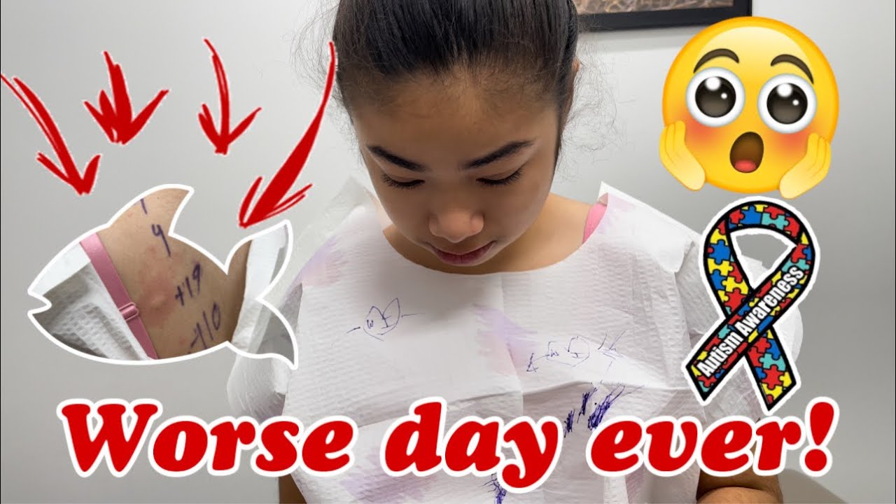 Невербальный кожный тест для девочки-подростка с аутизмом + результаты! **Самый худший день в мое...