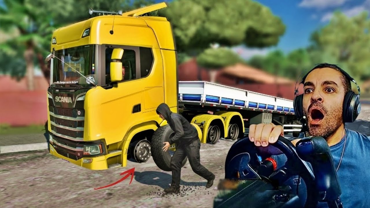 NÃO ACREDITO! ROUBARAM TODOS OS PNEUS DO MEU CAMINHÃO - Vida de Caminhoneiro 352 - Euro Truck 2