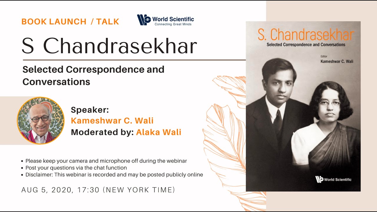 Subrahmanyan Chandrasekhar, Nobel Laureate in Physics: A look into his private life | book launch