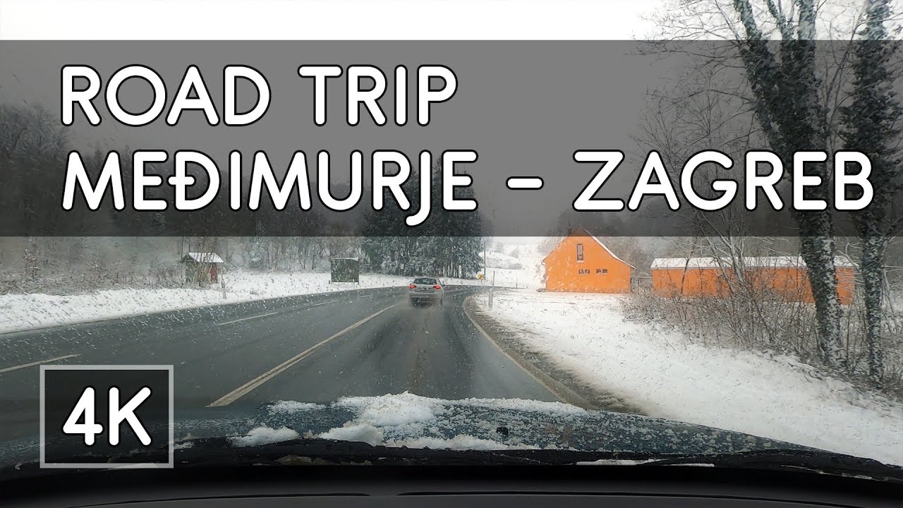 Road Trip: Međimurje to Zagreb - Winter Countryside in Croatia - 4K UHD Virtual Travel