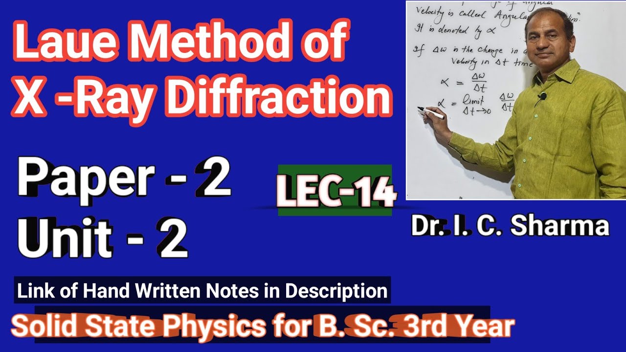 Laue Method of X - Ray Diffraction || Experimental Method of   X - Ray Diffraction ||Laue method