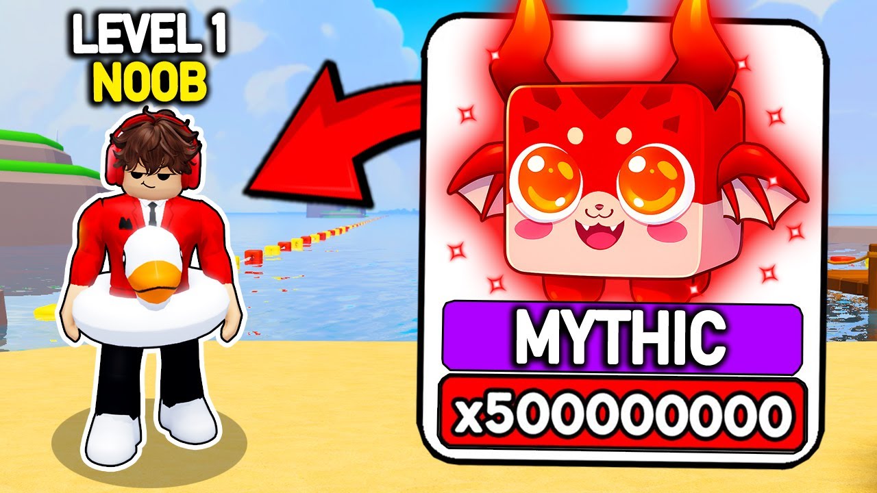 Starting Over as NOOB with OP Pet in Swim and Surf back ! (Roblox)