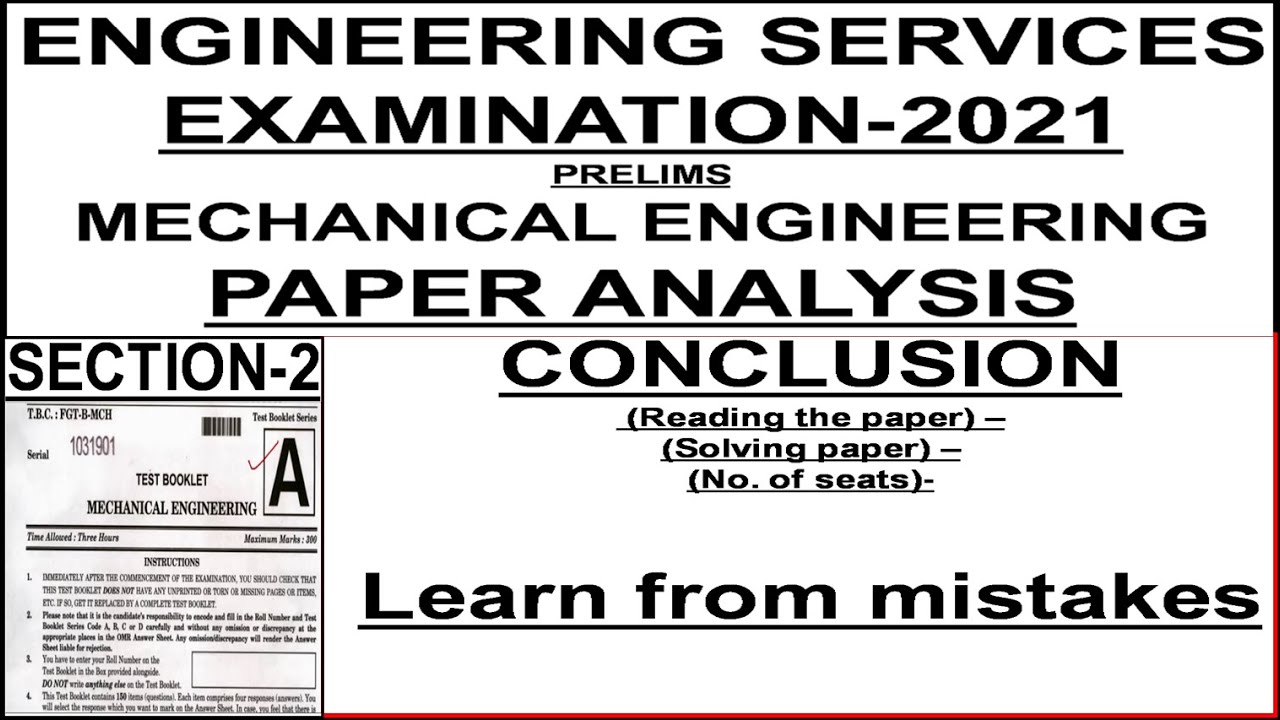 ESE 2021 Prelims| Paper Analysis| ME | Mechanical Engineering (Paper-2)