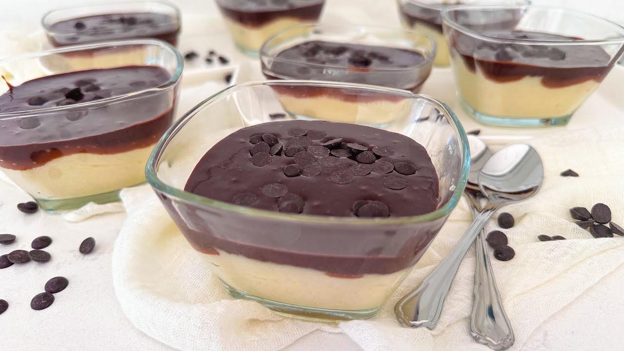 T&uuml;rkische Grie&szlig;dessert mit Schokocreme I S&uuml;tl&uuml; Irmik Tatlisi